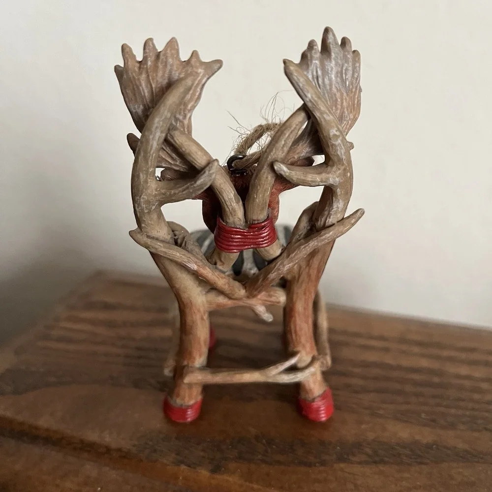 Moose Elk Deer Head Antler‎ Chair Christmas Ornament Hunting Cabin Decor Holiday